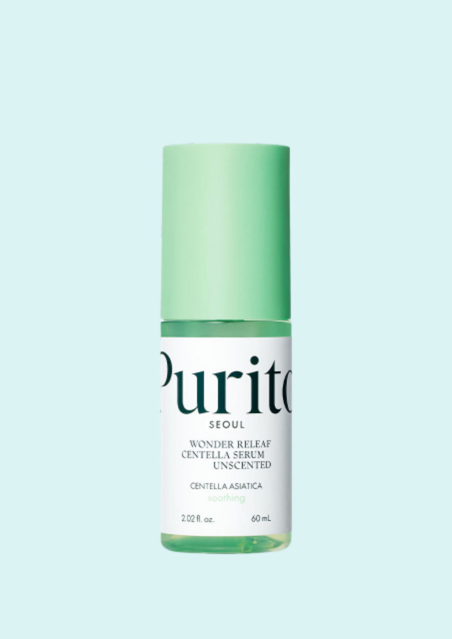 PURITO Wonder Releaf Centella Unscented Serumas Sudirgusiai Odai