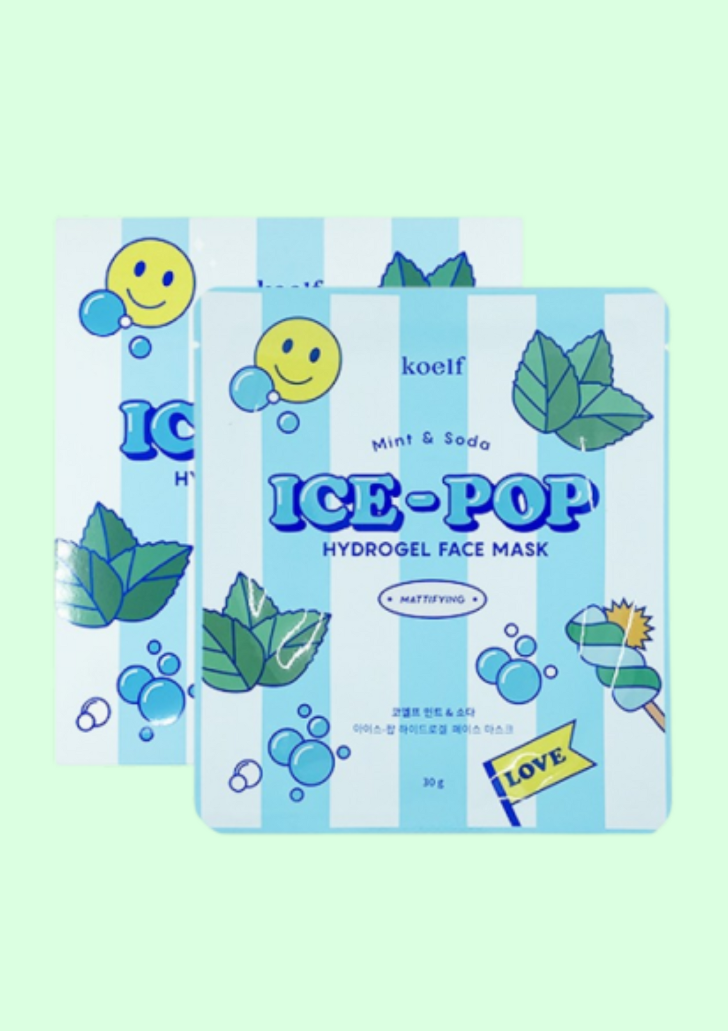 Koelf Mint & Soda Ice-pop Matizuojanti Hidrogelinė Veido Kaukė